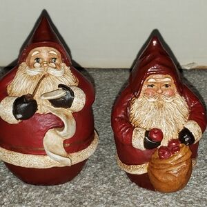 Jim Shore VERY RARE Vintage Santa's set of 2  signed